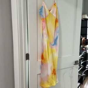 Women's Long Satin Sunset Slip Dress - DVF for Target M NWT